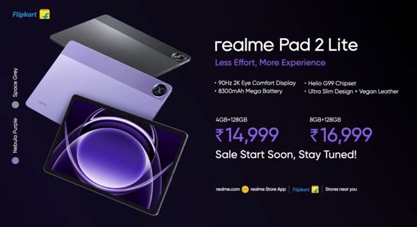 realme Pad 2 Lite launched in India powered by MediaTek Helio G99