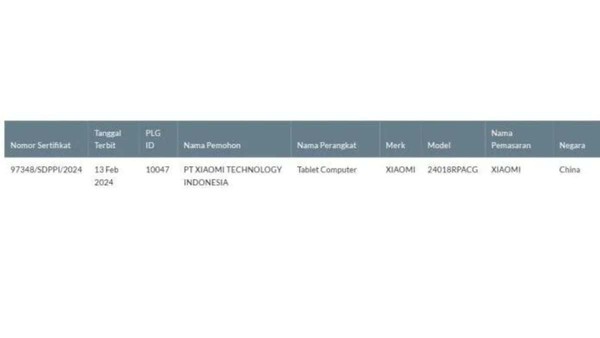 Xiaomi Mi Pad 6s Pro passes overseas certification or may be released together with Xiaomi Mi 14 Ultra