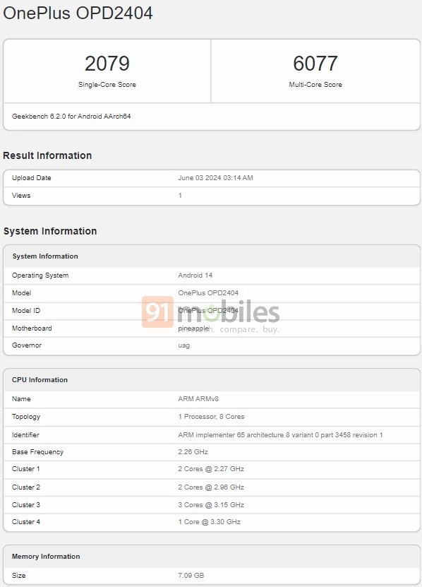 OnePlus Tablet 2 appears on Geekbench