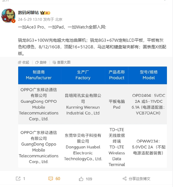 OnePlus Ace3 Pro, Pad, and Watch are joining the network to 
