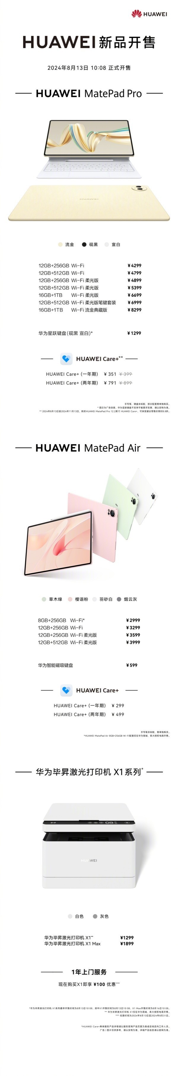 Huawei launches three new products