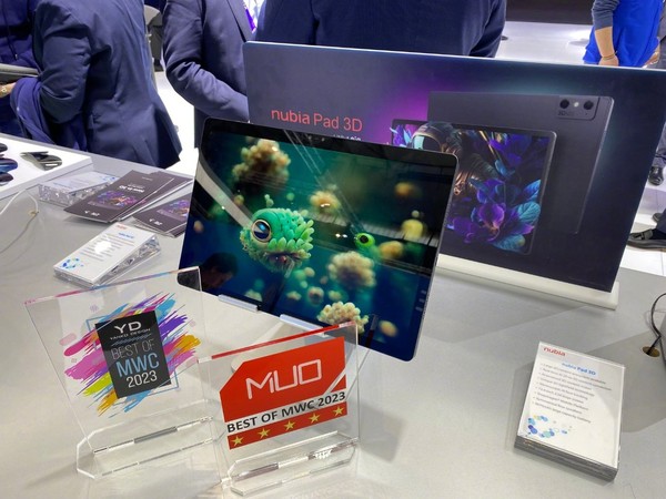 nubia Pad 3D displayed on MWC 2023